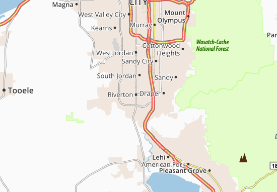 Karte Stadtplan Riverton