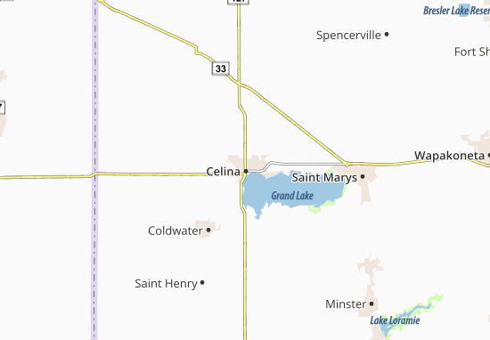 Kaart Plattegrond Celina