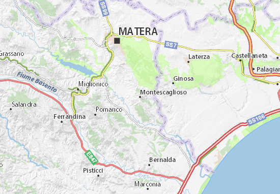 Karte Stadtplan Montescaglioso