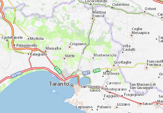 Karte Stadtplan Masseria Calvello