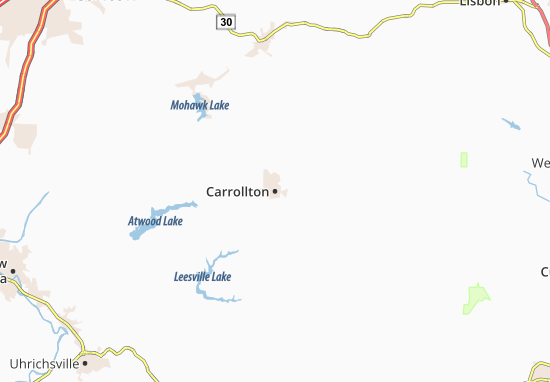Kaart Plattegrond Carrollton