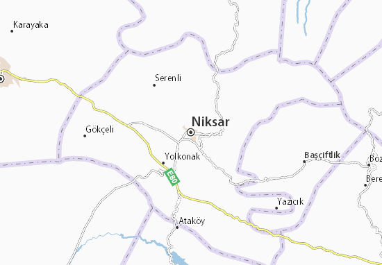 Kaart Plattegrond Niksar