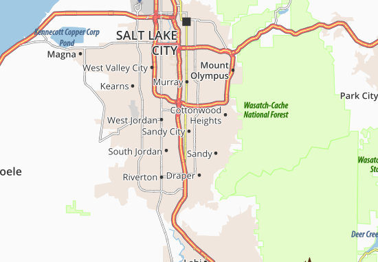 Kaart Plattegrond Sandy City