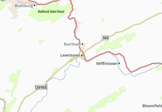 Kaart Plattegrond Lewistown