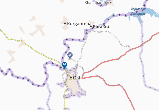 Kaart Plattegrond Kashkar-Kyshtak