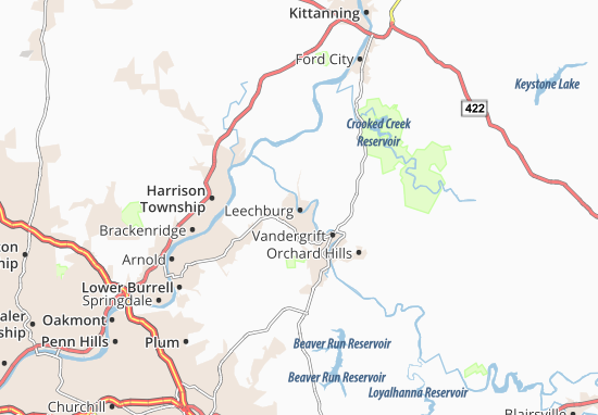 Kaart Plattegrond Leechburg