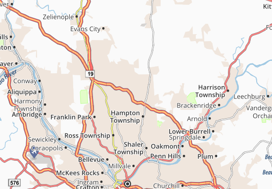 Karte Stadtplan Gibsonia