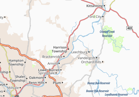 Kaart Plattegrond Harrison Township