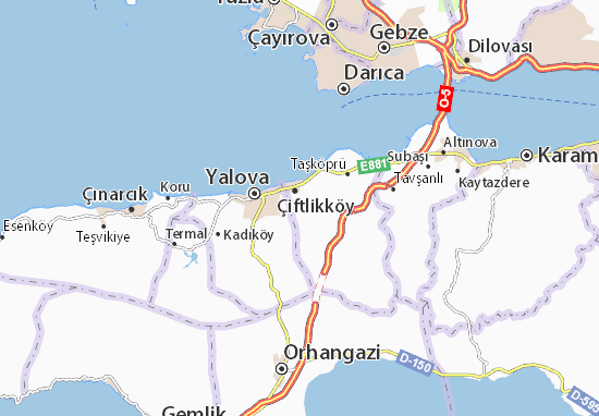 michelin 500 evler map viamichelin