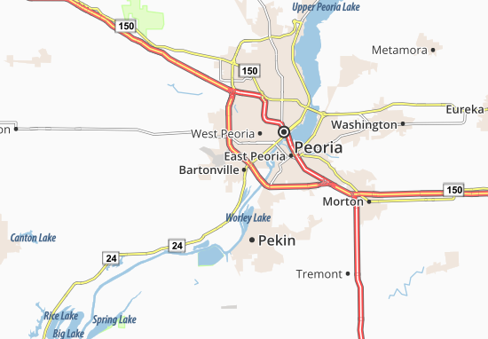 Karte Stadtplan Bartonville