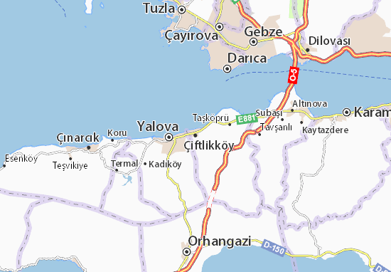 Karte Stadtplan Çiftlikköy