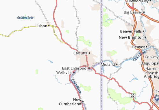 Mapa Glenmoor