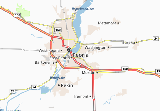 Mapa East Peoria