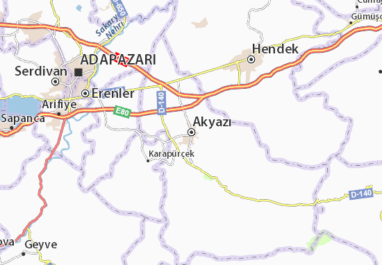 Karte Stadtplan Akyazı