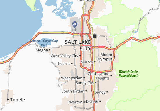 Karte Stadtplan West Valley City