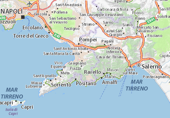 Kaart Plattegrond Casola di Napoli