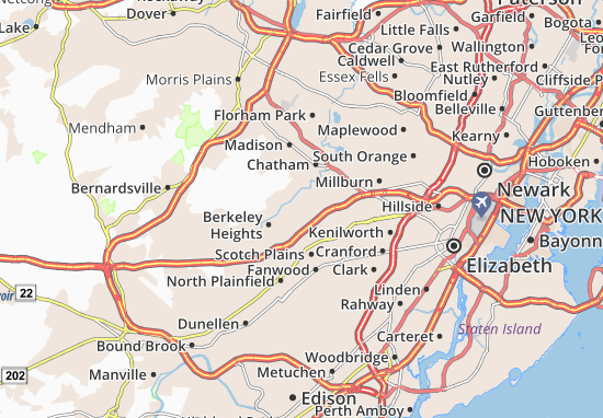 Karte Stadtplan New Providence