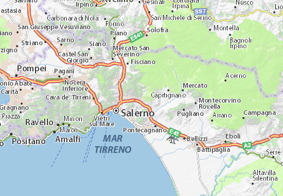 Kaart Plattegrond San Mango Piemonte