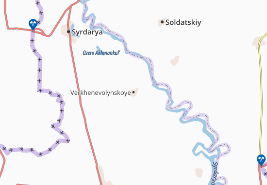 Kaart Plattegrond Verkhenevolynskoye