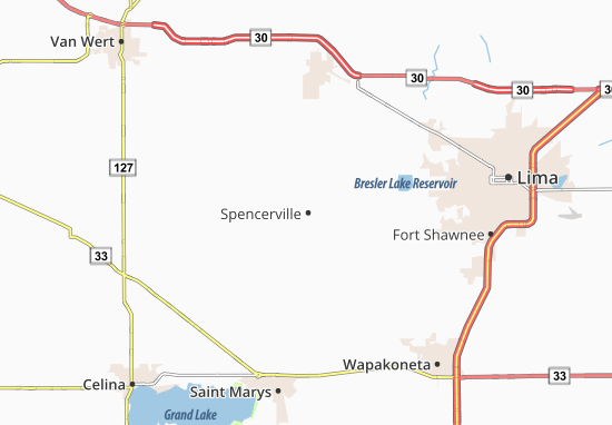 Mapa Spencerville