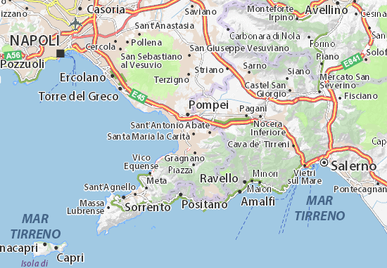 Karte Stadtplan Santa Maria la Carità