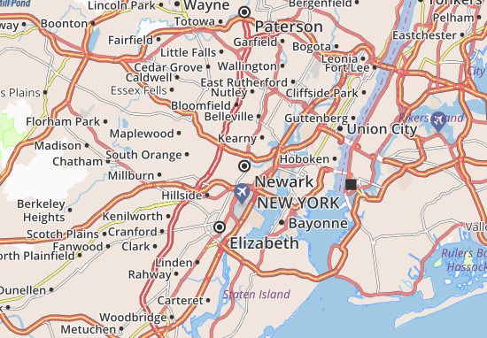 Kaart Plattegrond Newark