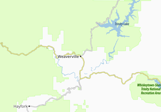 Karte Stadtplan Weaverville
