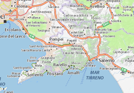 Karte Stadtplan Sant&#x27;Egidio del Monte Albino