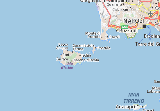 Mappa MICHELIN Ischia - Pinatina di Ischia ViaMichelin