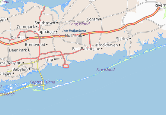 Karte Stadtplan Sayville