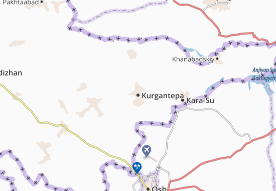 Karte Stadtplan Kurgantepa