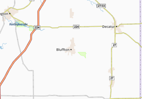 Karte Stadtplan Bluffton