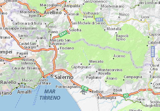 Karte Stadtplan Giffoni Sei Casali