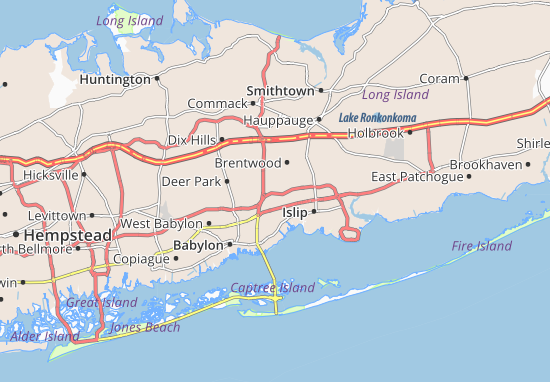Karte Stadtplan North Bay Shore