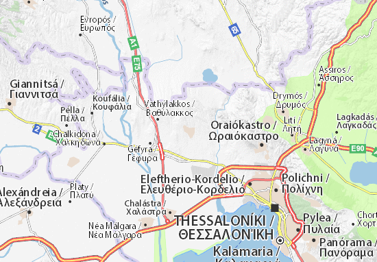 Karte Stadtplan Nea Mesimvria
