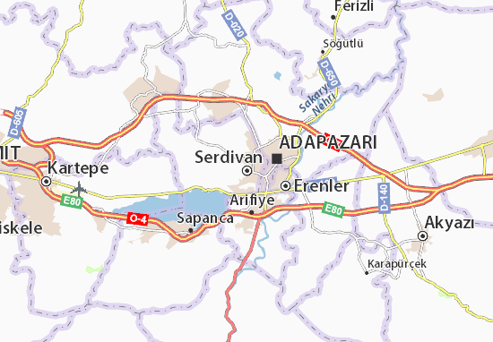 Mapa Serdivan