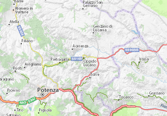 Oppido Lucano Map