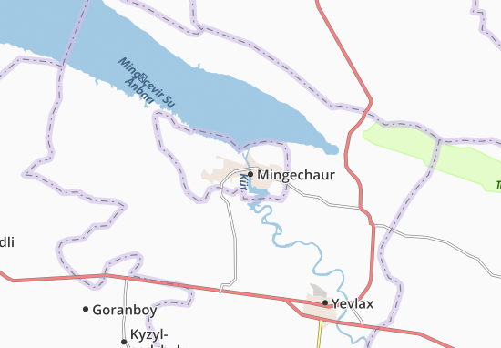 Karte Stadtplan Mingechaur