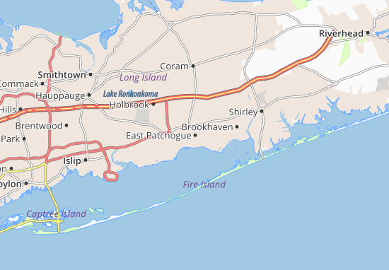 East Patchogue Map