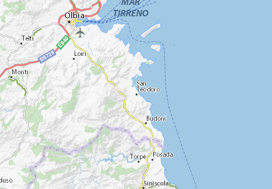 San Teodoro Map