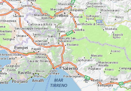 Karte Stadtplan Fisciano