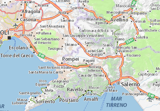 Kaart Plattegrond San Marzano sul Sarno