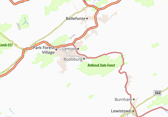 Mapa Boalsburg