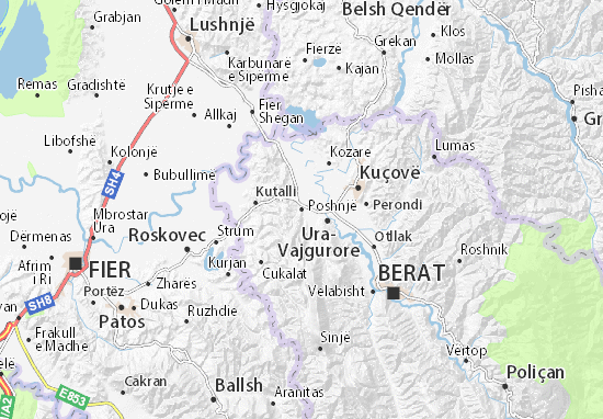 Karte Stadtplan Poshnjë