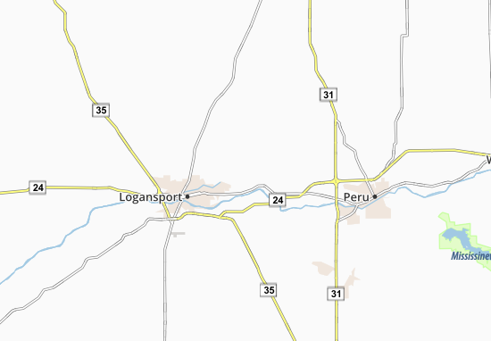 Kaart Plattegrond Adamsboro