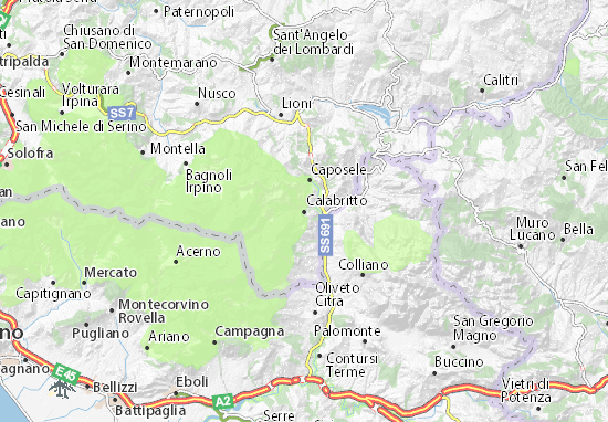 Calabritto Map