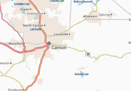 Kaart Plattegrond East Canton