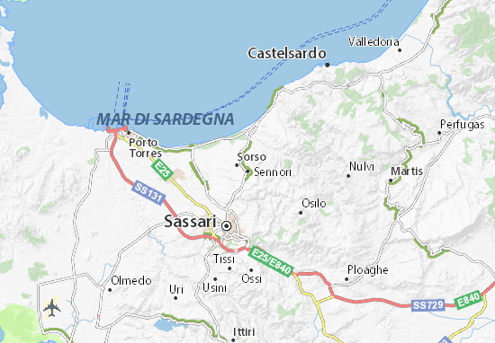Sennori Map