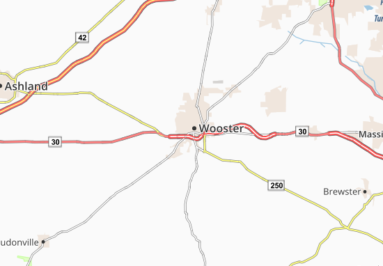 Mapa Wooster