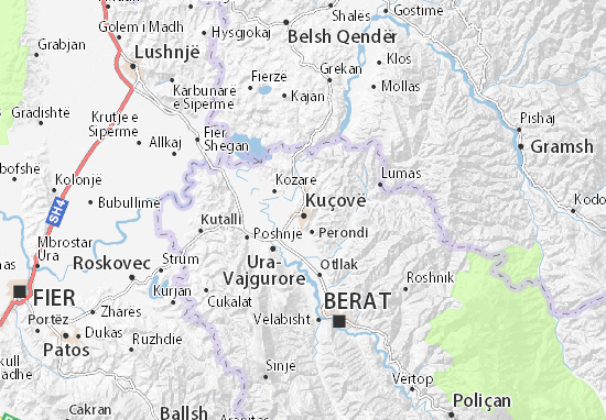 Kaart Plattegrond Kuçovë